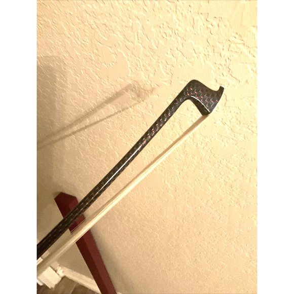 Carbon Fiber Professional Violin Bow 4/4 Red Braided With Hard Case - Picture 9 of 12